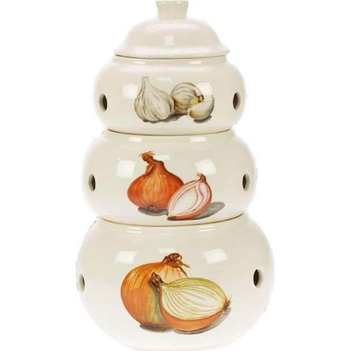 3 Pots superposés pour Ail, Oignons, Echalotes Achat / Vente pots 3