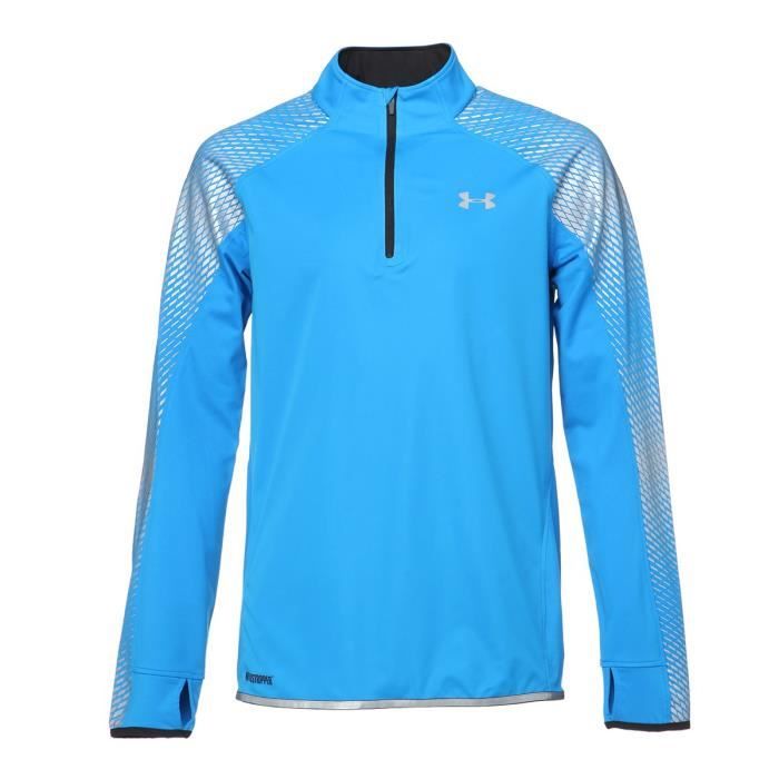 UNDER ARMOUR Sweatshirt Running Zippé Windstopper Homme - Bleu
