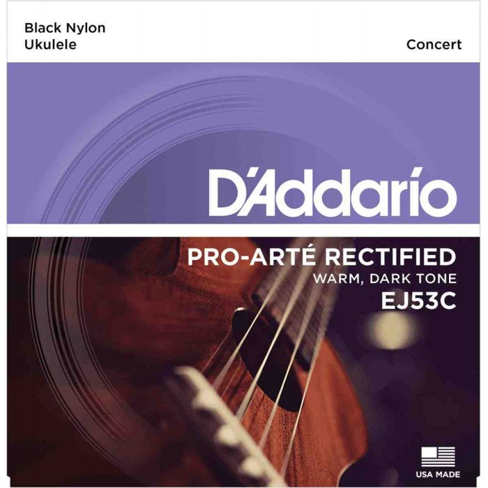 D'Addario - J53 pour Ukulele Concert - Nylon Noir
