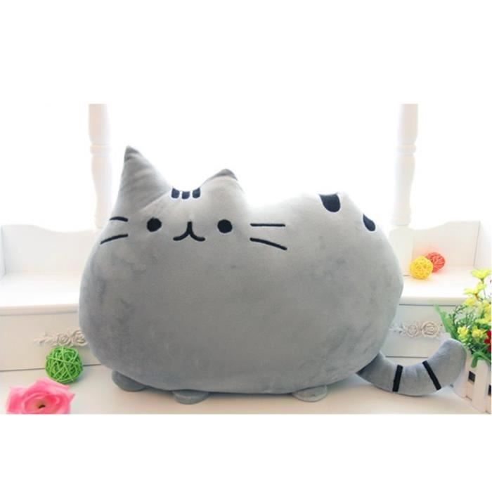 Oreiller Peluche Chat Long, Coussin Corps Peluche Chat Mignon
