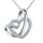 Coeur Collier-Argent fin 925-Entrelace-Femme-45CM