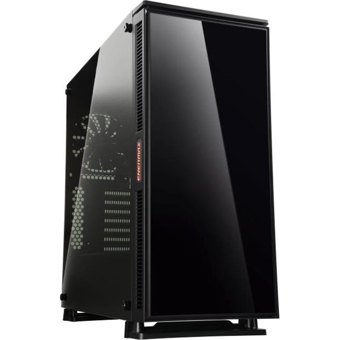 ENERMAX Boîtier PC ECA3511A-BB - 3 ventilateurs silencieux dont 1 de 14cm préinstallés - Livré sans alimentation