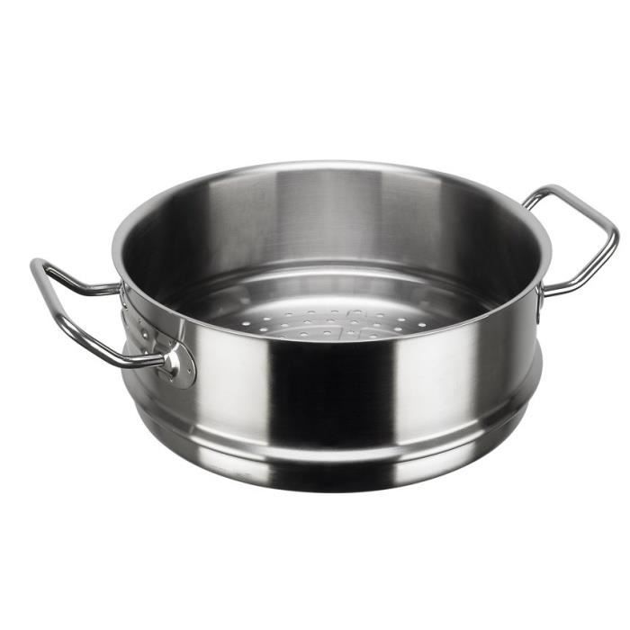 INOXIBAR Panier de cuisson à vapeur Ligne Professionnelle en inox - Ø 24 cm - Gris