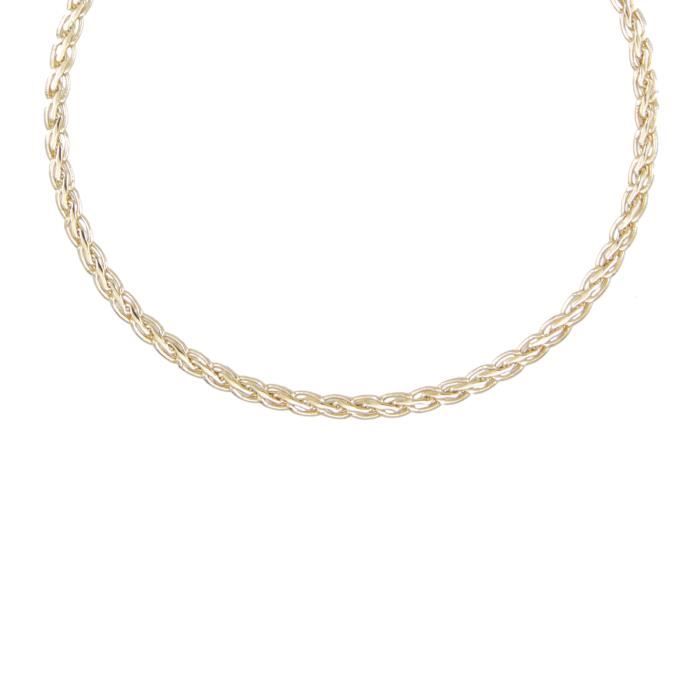 Les Bijoux d'Emma - Collier Maille Palmier Plat - OR 9CT