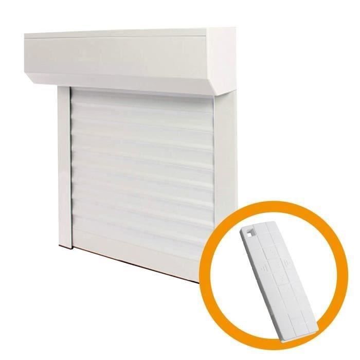 Volet roulant aluminium blanc moteur radio L.120 X H.120 - PROTECTA