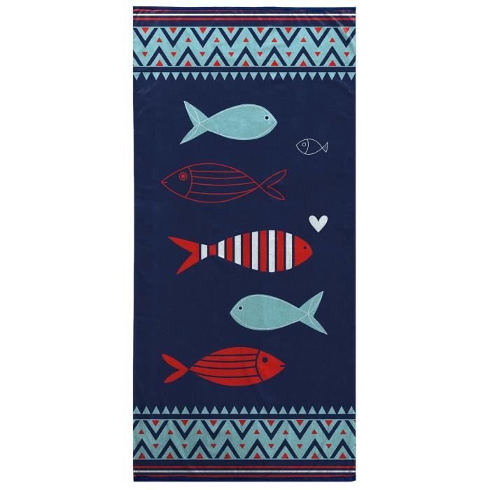 Serviette De Plage Modele Feroe Fish