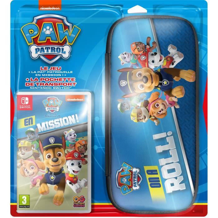 Pat' Patrouille en Mission Jeu Switch + Housse pour Console Switch