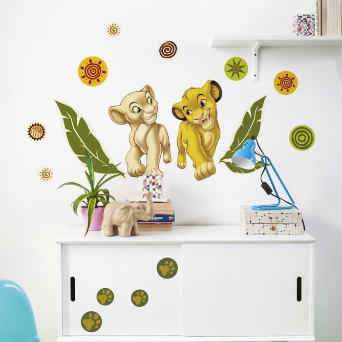 Stickers géant Simba & Nala Le Roi Lion Disney Achat / Vente stickers
