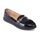 Mocassins noirs vernis à franges