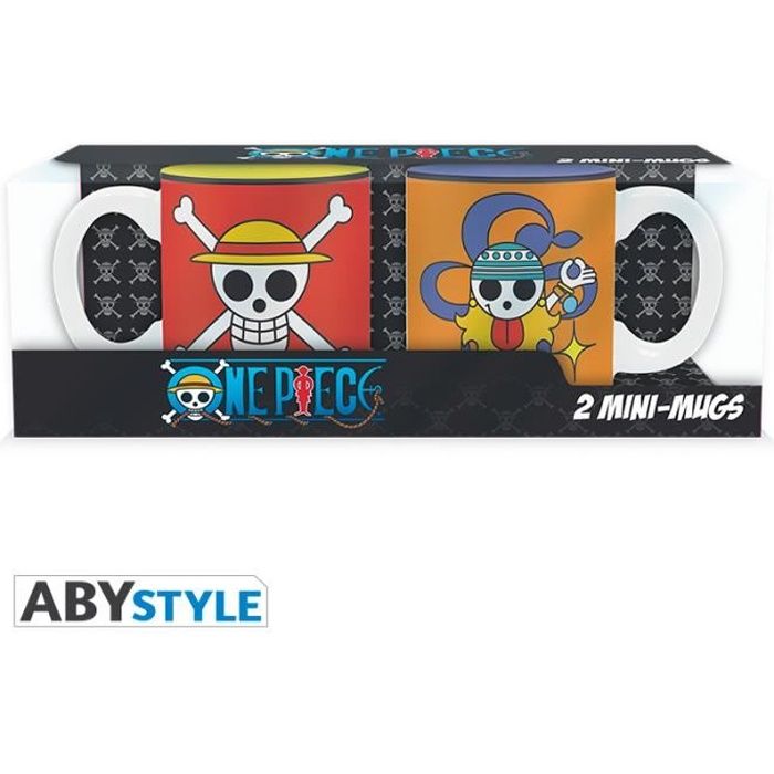 Set de 2 Mugs One Piece - 2 mugs à espresso - 110 ml - Luffy & Nami emblèmes - ABYstyle