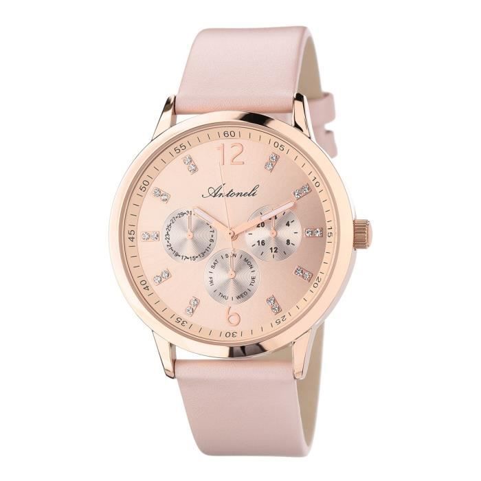 ANTONELI Montre Femme Quartz ANT1160 Bracelet Cuir