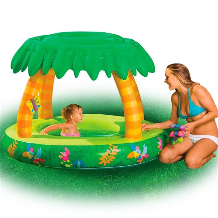 piscine gonflable jungle