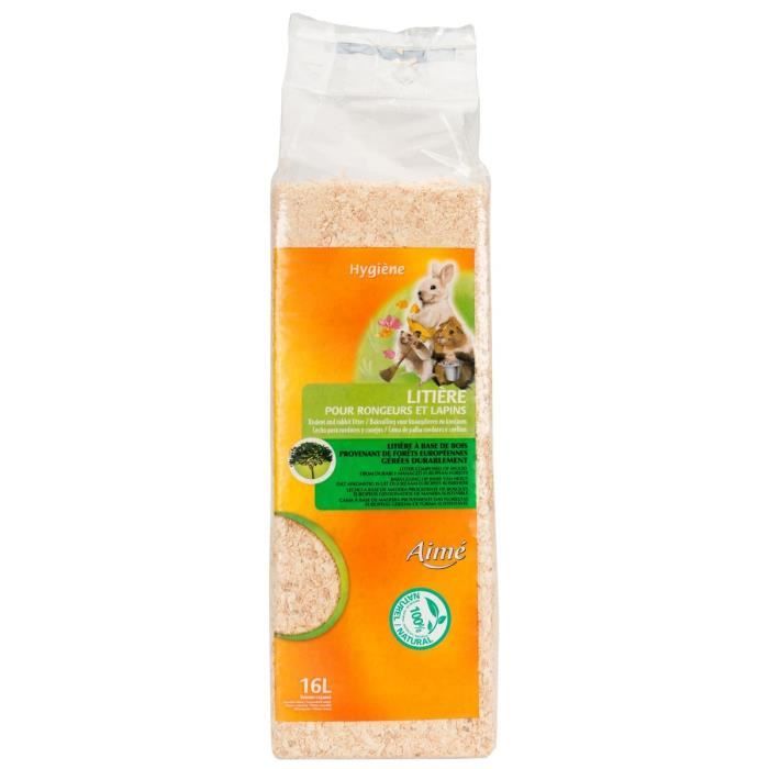 AIME Litière compressée naturelle - Pour rongeur