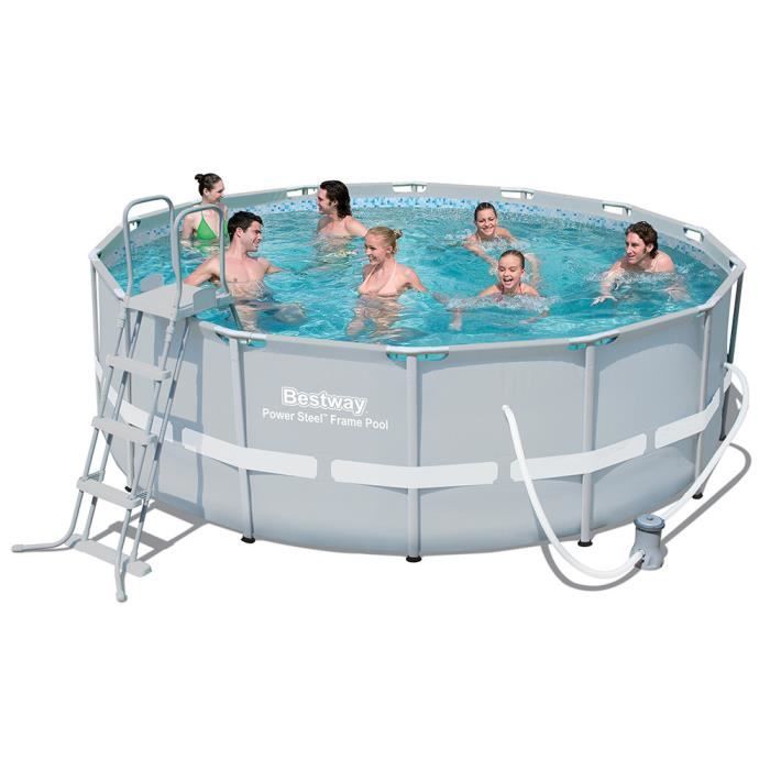 Piscine Power Steel™ BESTWAY Ø 427x122cm - filtre jardin pompe échelle