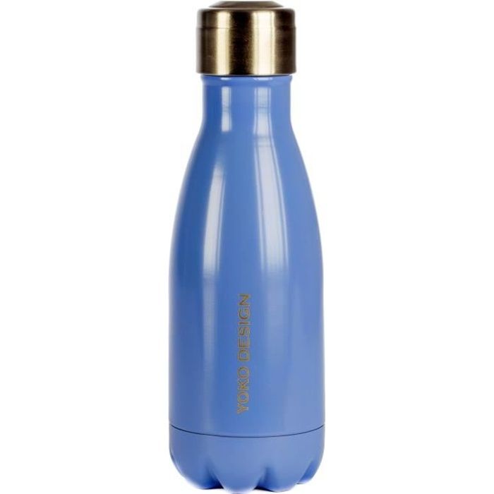 YOKO DESIGN Bouteille isotherme double paroi 260 ml bleu mat
