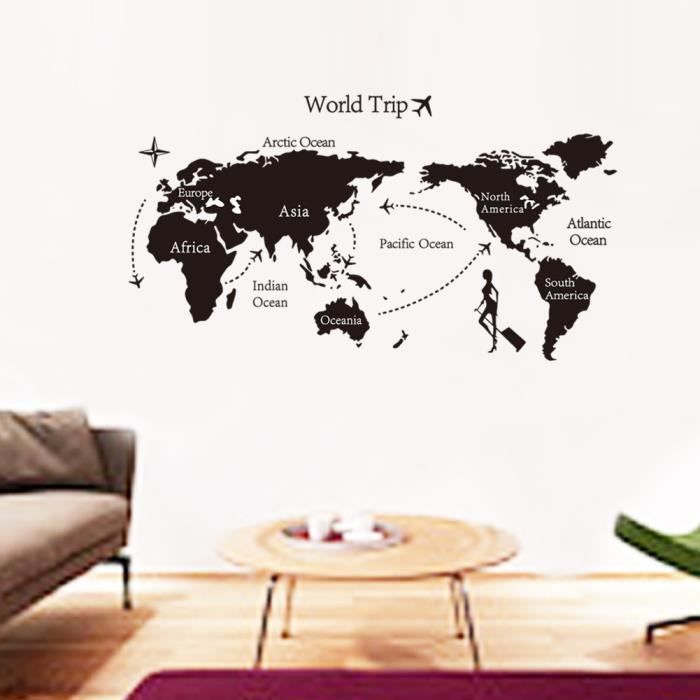 stickers muraux voyage la carte du monde achat vente stickers muraux voyage la carte du monde achat vente