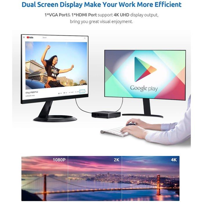 Mini PC Windows 10 Quad Core 2Go RAM TV Box Passerelle2