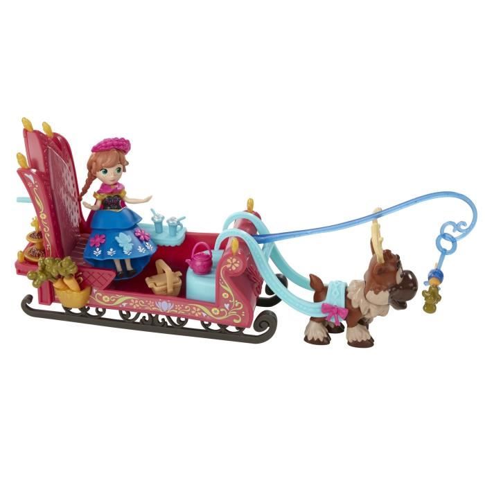 LA REINE DES NEIGES - Mini Poupée ANNA - Traineau de Sven