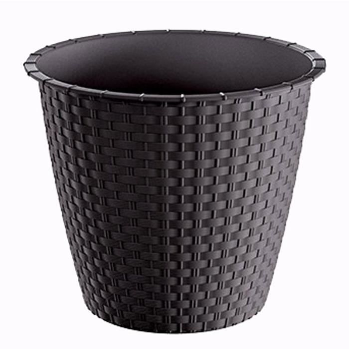 PROSPERPLAST Pot plastique rond - Ø 195 mm - Terre d'ombre