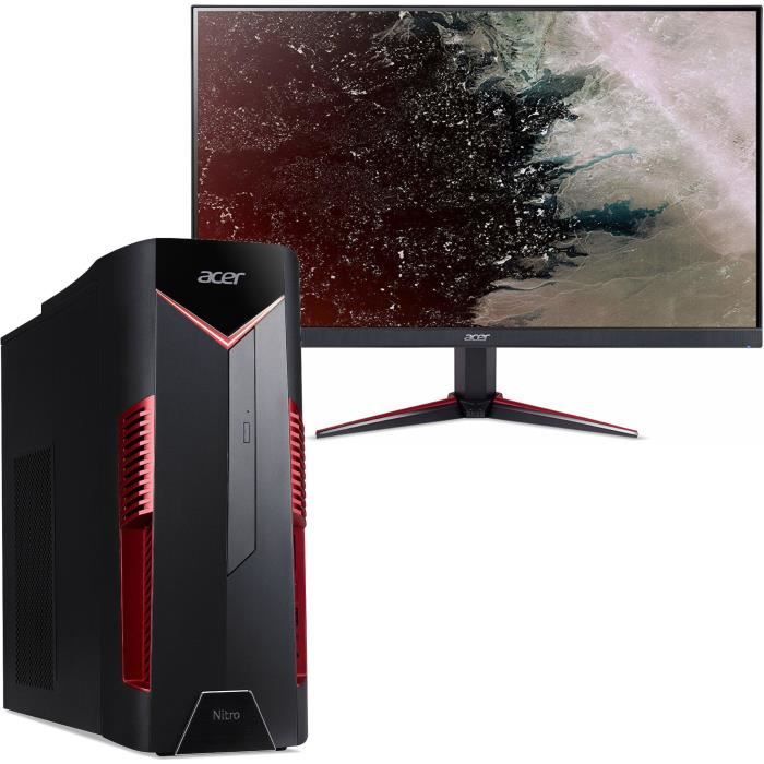 Pack ACER : Unité Centrale Gamer - Nitro 50 - Core i5-9400F + Ecran Gamer 23,8\