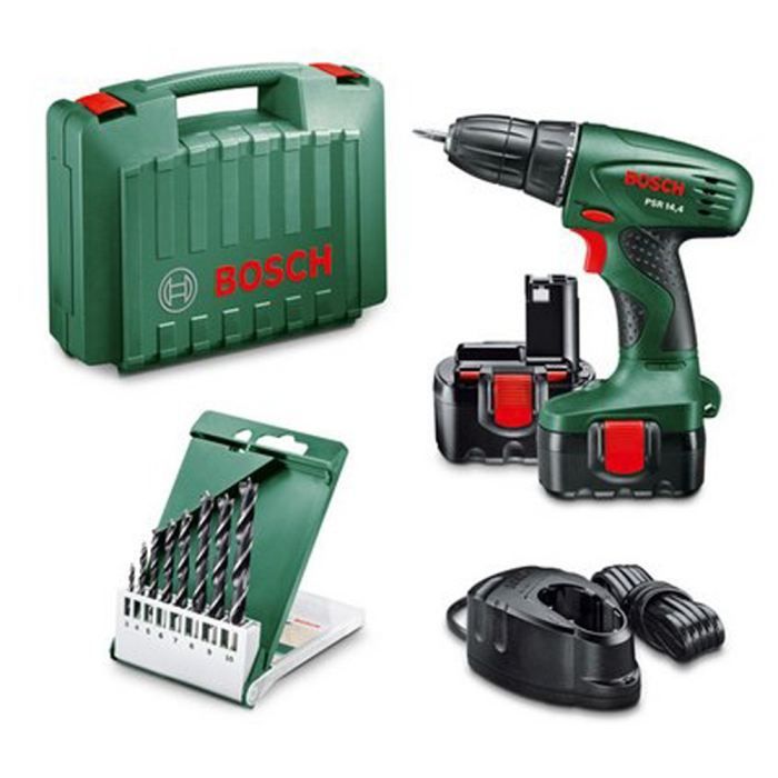 BOSCH Perceuse visseuse sans fil PSR14.4 + 8 forêts   Type dénergie