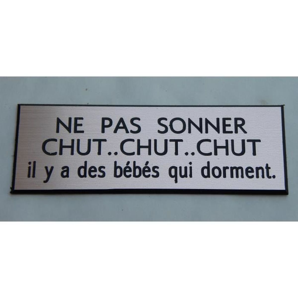Home Garden Il Y A Bebe Qui Dort Ft 29x100 Mm Plaque Gravee Ne Pas Sonner Chut Chut Home Decor Home Garden Il Y A Bebe Qui Dort Ft 29x100 Mm Plaque Gravee Ne Pas Sonner Chut Chut Home Decor