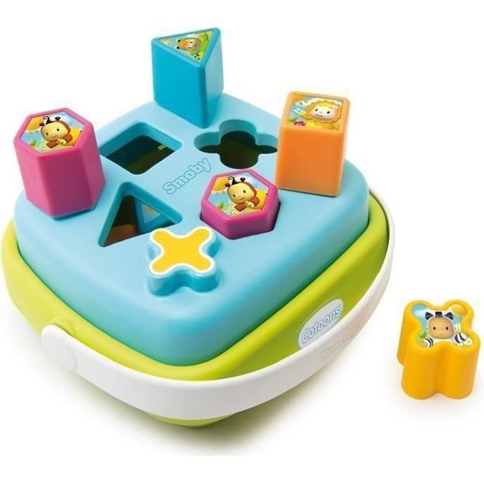 SMOBY Cotoons Panier des Formes - 8 Formes Bleu