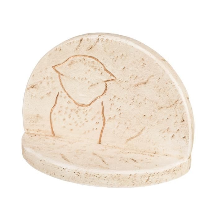 TRIXIE Pierre tombale avec silhouette de chat - 16x12x7cm - Blanc - Pour chat