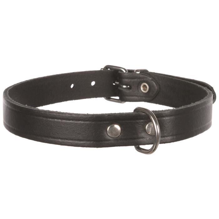 TRIXIE Basic collier - M : 37-43cm / 18mm - Noir - Pour chien