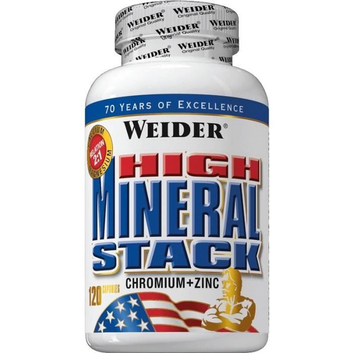 WEIDER Sachet de High Mineral Stack 120 Gélules