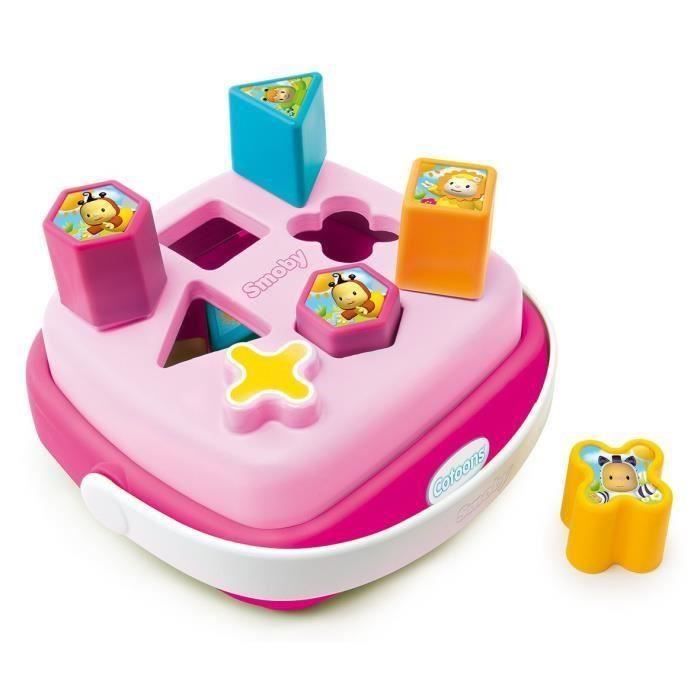 SMOBY Cotoons Panier des Formes - 8 Formes Rose