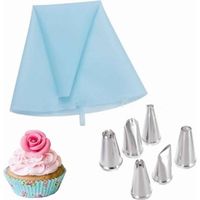 POCHE À DOUILLE 6 Pcs Douille Inox + Poche Pâtisserie A Douille Si POCHE À DOUILLE 6 Pcs Douille Inox + Poche Pâtisserie A Douille Si