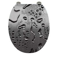 ABATTANT WC FRANDIS Abattant WC décoratif Gouttes gris ABATTANT WC FRANDIS Abattant WC décoratif Gouttes gris