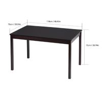 TABLE À MANGER COMPLÈTE iKayaa Table + 4Pcs Chaises en Bois de pin naturel TABLE À MANGER COMPLÈTE iKayaa Table + 4Pcs Chaises en Bois de pin naturel