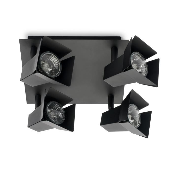 Applique Murale Projecteur Cinema Plafonnier cinéma 4 lumières noir   Achat / Vente Cine spot 4  Applique Murale Projecteur Cinema