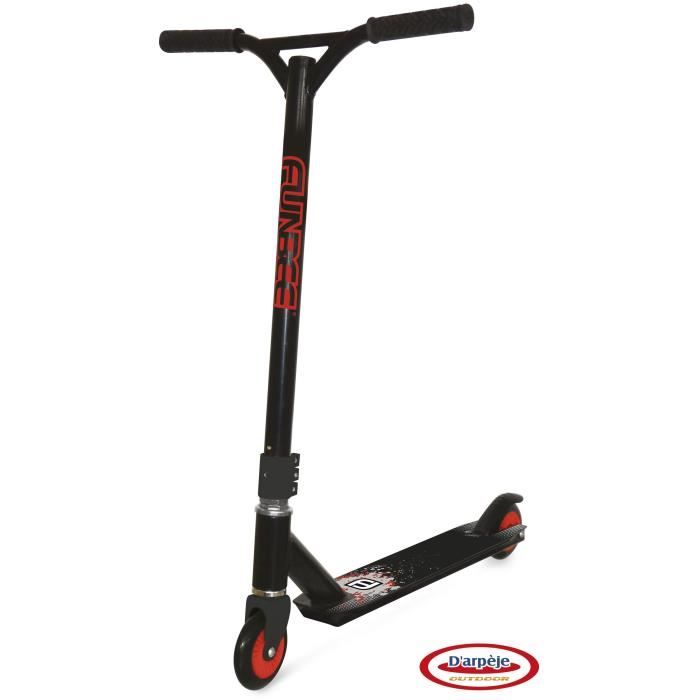 FUNBEE Trottinette freestyle 2 roues + casque bol + 3 protections à coque