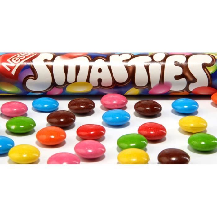 tube geant de bonbons chocolat smarties de 150 gr