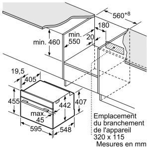 CS636GBS1  Fours compacts 45 cm 13 modes de
