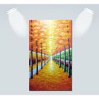 Pipihua Peinture Abstraite Moderne Jaune Arbre Pour Salon Art