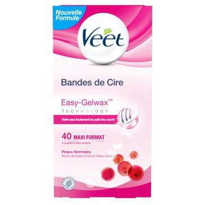 VEET Bandes de Cire - Peaux Normales Maxi format