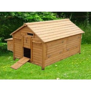 Animalis Poulailler Paulette En Bois Pour Basse Cour Marron