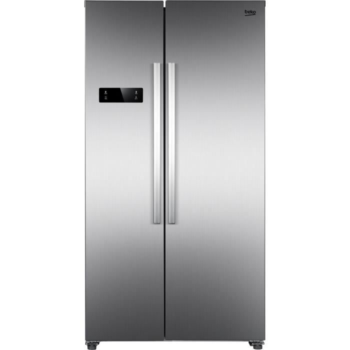 BEKO - GNO4321XP - Réfrigérateur américain - 436L (291+142) - Froid Ventilé Neo Frost - A+ -L90 x H177,70 cm - Inox