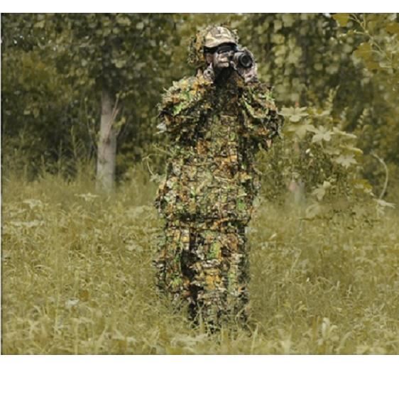 camouflage vert TENUE de chasse dessin de feuille foret ...