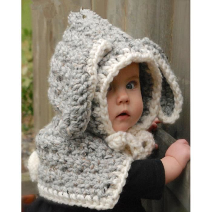 Coiffe d'Hiver Chaud Chapeaux Bonnet avec Oreilles d ...