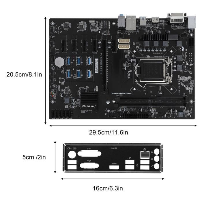 COLORF B250A-BTC YV20 Pour carte mère d'exploitation2