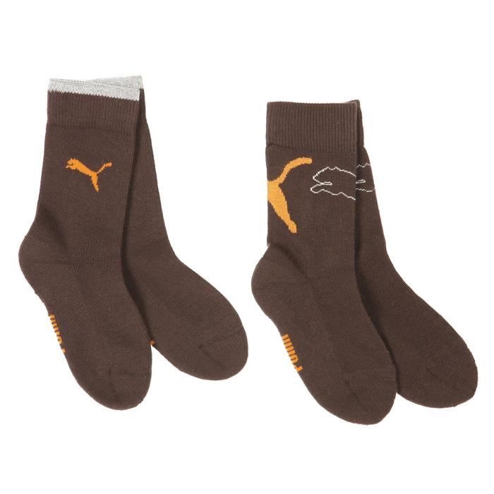 PUMA Chaussettes Junior - Marron et jaune