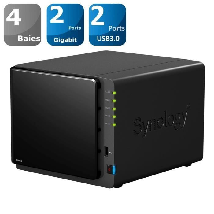 Synology Boîtier NAS 4 Baies DS414