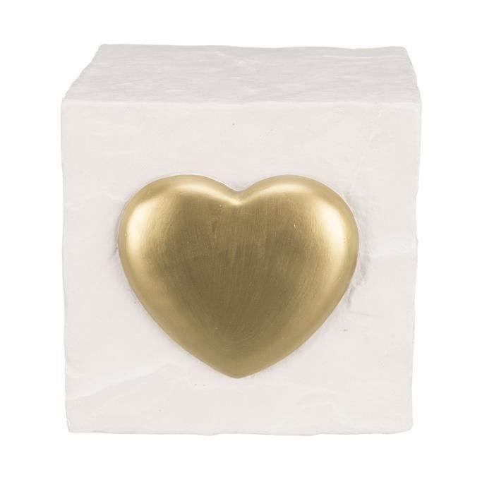 TRIXIE Cube tombale cube avec cŒur - 11x11x11cm - Blanc - Pour chien et chat