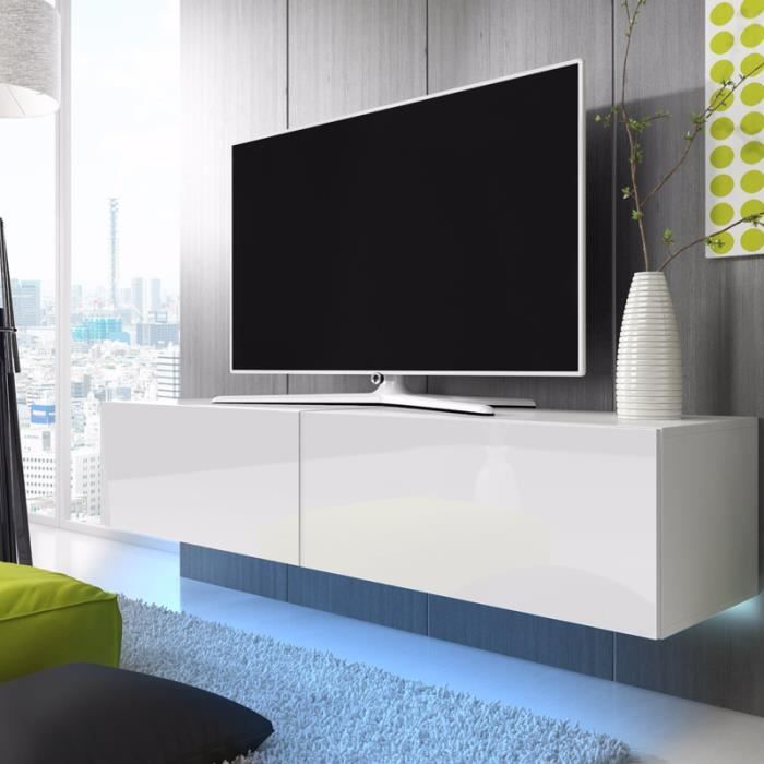 meuble tv suspendu blanc