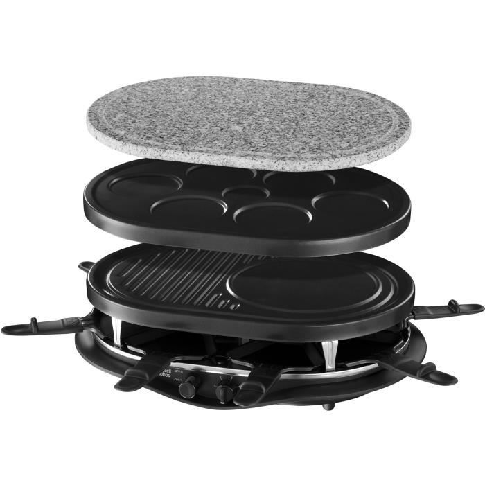 RUSSELL HOBBS Fiesta 21000-56 Appareil à raclette Le Quator 8 personnes - Noir